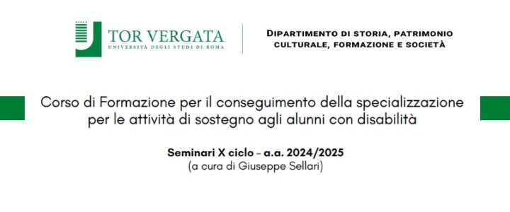 Giornate di seminari X ciclo – a.a. 2024/2025